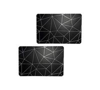 - Lot de 2 sets de table avec encre métallique COPPER - 30 x 45 cm - Argent et noir - Copper