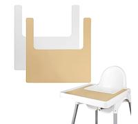 Lot de 2 sets de table durables pour chaise haute IKEA, propres et hygiéniques, adaptés pour IKEA Antilop Highchai, pour les tout-petits et les bébés (kaki/blanc)