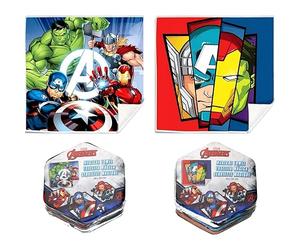 Lot de 2 sets de table magiques Avengers Marvel en tissu de table lavable et résistant à la chaleur 30 x 30 cm 100 % coton