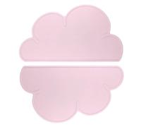 Lot De 2 Sets De Table Pour Enfants En Silicone, Motif Nuage, Non Toxiques, Antidérapants, Faciles À Nettoyer, Portables, Roses
