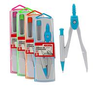 Lot de 2 sets de table STARPLAST - 4 couleurs + 1 tube avec mine, boîte de protection pour bureau ou utilisation scolaire