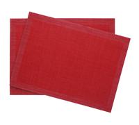 Lot de 2 sets de table synthétique 33x46 cm TAKAO rouge Pavot