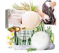 Lot de 2 shampoings au gingembre et au curcuma - Lot de 2 shampoings solides avec extrait de gingembre et huile de curcuma, contre la chute des cheveux, anti-chute des cheveux, shampooings au