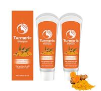 Lot de 2 shampoings infusés au curcuma, traitement intensif de réparation des cheveux pour cheveux abîmés, nettoyage en profondeur, soin du cuir chevelu, contrôle de l'huile avec des substances