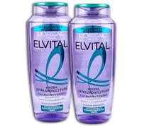 Lot de 2 shampoings L'Oréal Elvital Hydra Hyaluronic Pure - 2 x 300 ml