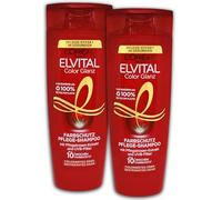 Lot de 2 shampoings L'Oréal Paris Elvital Color Brillant Soin Protection des couleurs 2 x 300 ml