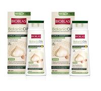 Lot de 2 shampooings à l'ail Bioblas 500 ml, sans odeur, anti-perte de cheveux pour femmes et hommes