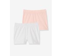VERTBAUDET Lot de 2 Shorts Fille à Porter sous Robe Rose 3A