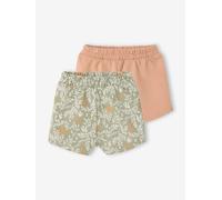 Lot de 2 Shorts naissance en molleton léger argile 12M(74CM)