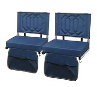 Lot de 2 sièges de stade pour blanchisseurs avec soutien dorsal, sièges de blanchisseur avec dossier et large coussin, chaise de stade portable, pliable et confortable avec bandoulière, poignée de