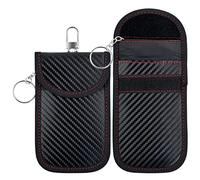 Lot de 2 Signal Blocage Faraday Pochette Sac, Sac de Protection Contre les Signaux de Clés de Voiture, Pochettes Blocage Signal RFID, Faraday Sac, Keyless Go étuis de Protection pour Clés de Voiture