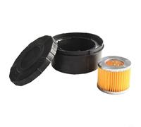 Lot de 2 silencieux de filtre à air avec élément filtrant pour compresseurs à piston et pompes à vide, construction en métal + papier (32 mm, 90 mm