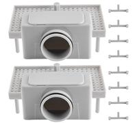 Lot de 2 siphons de caniveau de douche avec système anti-odeurs, filtre à cheveux pour caniveau de douche avec 4 boucles pour caniveau de douche, filtre à cheveux, drain de douche, attrape-cheveux,