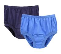 Lot De 2 Slips 100% Coton pour Hommes Âgés sous-vêtements Taille Haute Grande Taille Couleur Unie Amples Doux Doux pour La Peau (Color : 01, Size : 5XL)