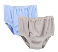 Lot De 2 Slips 100% Coton pour Hommes Âgés sous-vêtements Taille Haute Grande Taille Couleur Unie Amples Doux Doux pour La Peau (Color : 05, Size : 4XL)