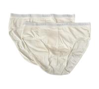 Lot de 2 slips homme SLOGGI en coton stretch, élastique visible, article BASIC M