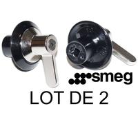 LOT DE 2 SMEG 694975086 Bouton Manette Commande Cuisiniere Inox S852X 3C85XT