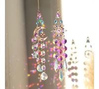 Lot De 2 Soleil Cristal Décoration, Attrape-Soleils en Cristal, Suspendu Suncatcher Pendentif en pour Fenêtre, Maison, Jardin, Sapin De Noël, Fête, Mariage