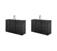 Lot de 2 solutions de rangement imperméables 420D pour jardin, 180 x 60 x 80 cm, pour coussins, couettes, poupées et décorations avec pleine longueur lisse