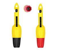 Lot de 2 sondes de perçage pour fil isolant, sonde de perforation, pince de test pour équipement de multimètre, réparation d'appareils ménagers, test de compteur d'électricité (jaune, 4 mm)