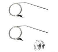 Lot de 2 sondes de rechange en acier inoxydable de qualité alimentaire - Thermomètre à viande et clip pour Thermopro TP25 TP27