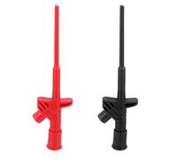 Lot de 2 sondes de test de câble multimètre, sonde de test professionnelle isolée rapide, pointe de test 10 A, pince crocodile avec prise banane de 4 mm, pince de test rapide, sonde amovible