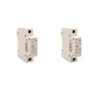 Lot de 2 sonneries modulaires DIN 220 V, sonnette électrique de cadre, 1 module DIN, montage sur rail DIN 35 mm, pour signalisation acoustique des installations électriques
