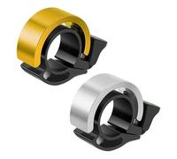 Lot de 2 sonnettes de vélo invisibles pour vélo de route et VTT - Convient aux guidons de 2,2 cm - Mini sonnette de vélo en alliage d'aluminium avec son clair et fort - Pour adultes et garçons et