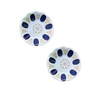 Lot de 2 soucoupes en mélamine de style traditionnel turc pour thé et café, service à thé, bleu