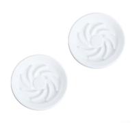 Lot de 2 soucoupes en résine pour une utilisation intérieure et extérieure - Plateaux d'égouttement robustes qui aident à gérer l'excès d'eau et à maintenir la santé des plantes (18,5 cm, blanc)