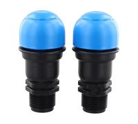 Lot de 2 soupapes de décharge d'air en polypropylène de 1,9 cm pour systèmes d'irrigation - Purgeur d'air à haut débit pour hydroponie goutte à goutte, protection de tuyau d'arrosage de jardin (2,5 cm