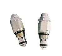 Lot de 2 soupapes de décharge hydrauliques YF06-09 RVC0S09 - Vanne multivoies robuste en acier inoxydable for engins de chantier