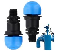 Lot de 2 soupapes de purge, 3/4", décharge sous vide, pièces filetées | Valve de purge d'irrigation pour maison, jardin, agriculture, irrigation, industrie, pelouse, serre