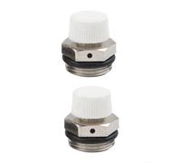 Lot de 2 soupapes de purge de radiateur pour systèmes de chauffage central, valve de libération d'air automatique, construction filetée en laiton, résistante à la rouille, pour résidentiel (cuivre 1/2