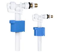 Lot de 2 soupapes de remplissage pour réservoir de chasse d'eau G3/8" et G1/2" - Raccordement en laiton - Pièces de rechange - Quantité d'eau réglable