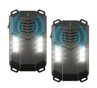 Lot de 2 souris répulsives à ultrasons pour chariot - Dispositif rechargeable alimenté par piles - Repousse les souris, les rats et les écureuils du moteur du véhicule, du garage, des zones