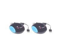 Lot de 2 souris USB optiques rétractables 1000 DPI pour ordinateur portable, PC, Notebook 3, noir et bleu