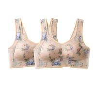Lot de 2 Soutien-Gorge Confort rafraîchissant en Dentelle de Soie glacée, Soutien-Gorge Anti-affaissement sans Armatures, Soutien-Gorge Push-up sans Couture pour Femmes