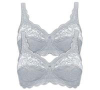 Lot de 2 Soutien-gorge dentelle sans armature Gris avec couleurs div 7814 Susa