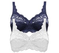 Lot de 2 Soutien-gorge dentelle sans armature Marine avec couleurs div 7814 Susa
