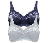 Lot de 2 Soutien-gorge dentelle sans armature Marine avec couleurs div 7814 Susa