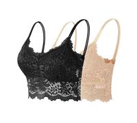 Lot de 2 Soutien-Gorge Femme en Dentelle Sexy Grande Taille,Brassiere Femme sans Armature Push Up Anti Affaissement,Brassière de Base Casual Bra Soutien Gorge Respirant Lingerie Française