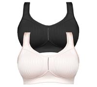 Lot de 2 Soutien-gorge sans armature grande taille Noir 7761 Cremona Susa