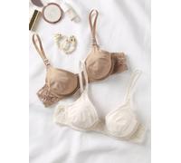 Envie DE FRAISELot de 2 Soutiens-Gorge en Microfibre et Dentelle Grossesse et allaitementmoka + vanille100C