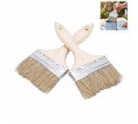 Lot de 2 Spalter Grand Format, Brosse Peinture Large Surface Pinceau Plat Spalter, Pinceau Peinture pour Bois, Vernis, Lasure, Colle, Barbecue, Poils en Porc de Haute Qualité, Largeur 96 mm