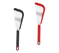 Lot de 2 spatules en silicone de qualité alimentaire résistantes à la chaleur - Spatules fendues anti-rayures - Ustensiles de cuisine pour la cuisson du poisson, des filets de poisson, des steaks, des