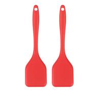 Lot de 2 spatules souples en silicone ergonomiques sans danger pour les ustensiles de cuisine antiadhésifs, idéales pour les cuisiniers à domicile de qualité alimentaire