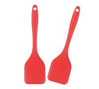 Lot de 2 spatules souples en silicone ergonomiques sans danger pour les ustensiles de cuisine antiadhésifs, idéales pour les cuisiniers à la maison