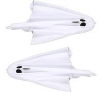 Lot de 2 spectres LED pour Halloween, intérieur et extérieur, décorations effrayantes à suspendre avec lumières intégrées, matériaux en PVC résistant aux intempéries, décorations d'Halloween