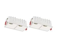 Lot de 2 Spots encastrés carrés pour Plafond, éclairage d'intérieur, plafonnier encastré, éclairage de galerie et Mini Spots d'accentuation pour Couloir de Salon